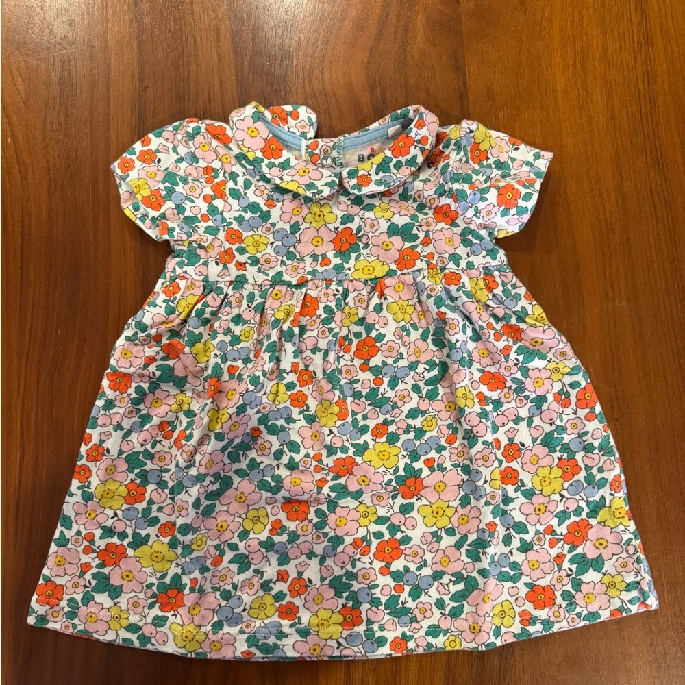 Boden Baby Dress with Colorful Floral Design